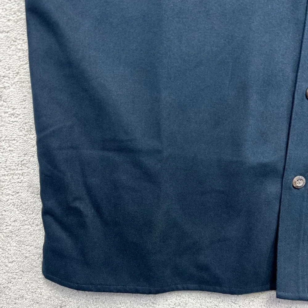 Levis Shirt Jacket Mens L Navy Blue Lined Cotton Chamois Pockets Chore Shacket